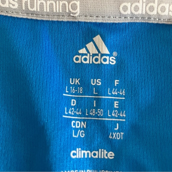 Adidas blue long sleeve shirt.  Climalite. New with tag - Picture 3 of 6